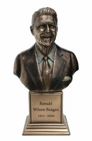 Awesome President RONALD REAGAN Cold Cast Bronze Bust Sculpture