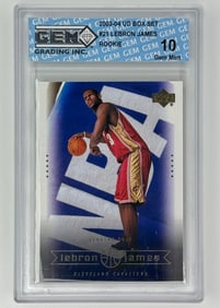 Gem Mint 10 LEBRON JAMES Rookie Basketball Card