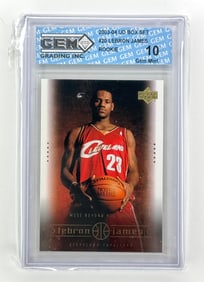 Gem Mint 10 LEBRON JAMES Rookie Basketball Card