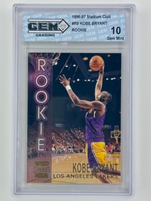 1996 Stadium Club Gem 10 KOBE BRYANT Rookie Basketball Card