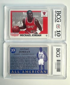 Gem Mint 10 MICHAEL JORDAN Custom All-American Basketball Card