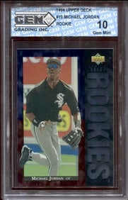 Hard to Find Gem 10 MICHAEL JORDAN 1994 Rookie Baseball Card