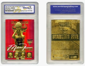 Rare MICHAEL JORDAN Signed Refractor Basketball Card