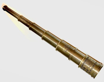 Victorian Marine London Nautical Brass Telescope 18in