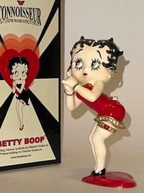 RARE Retired BETTY BOOP Enameled Figurine Trinket Box