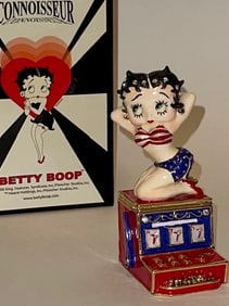 RARE Retired BETTY BOOP Enameled Figurine Trinket Box