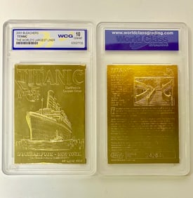 Limited Edition TITANIC Embossed 23k Gold Tribute Card