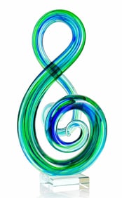 Beautiful MURANO Multi Colored Art Glass Music Note