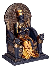 Ornate Queen NEFERTITI Ruler of Egypt Statue