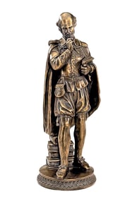 Ornate 12 inch tall Pondering William Shakespeare Statue