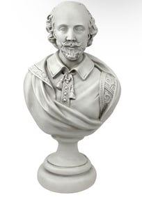 Awesome 12 inch tall William Shakespeare Bust Statue