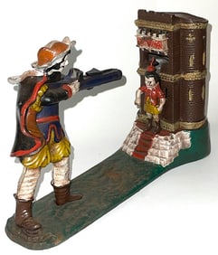 Vintage William Tell Cast Iron Mechanical Coin Bank
