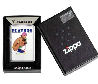 New in Box ZIPPO Playboy Risque Butane Lighter