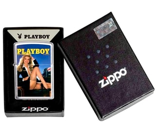 New in Box ZIPPO Playboy Risque Butane Lighter