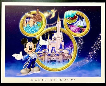 Walt Disney MAGIC KINGDOM Artist Approved Lithograph