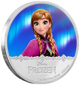 Walt Disney FROZEN 1oz .999 Clad Silver Coin ANN