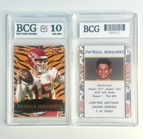 Limited Edition 1/1000 PATRICK MAHOMES Custom Rookie Football Card