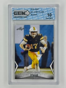 Gem Mint 10 JOSH ALLEN Leaf Draft Day Rookie Football Card
