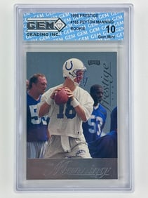 Gem Mint 10 PEYTON MANNING Rookie Football Card