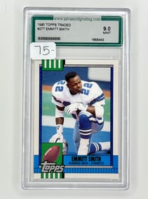 Graded Mint EMMITT SMITH Toops Traded Rookie Football Card
