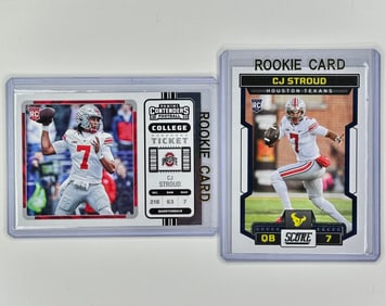 Lot of 2 CJ STROUD Rookie Football Cards