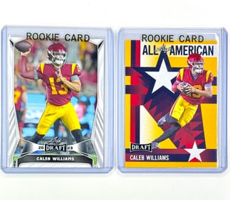 Lot of 2 CALEB WILLIAMS Rookie Football Cards