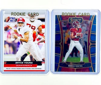 Lot of 2 BRYCE YOUNG Rookie Football Cards