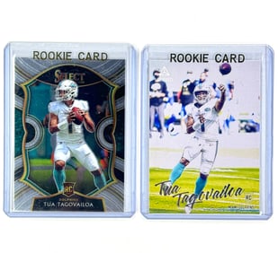 Lot of 2 TUA TAGOVAILOA Rookie Football Cards