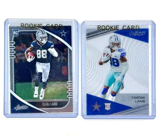 Lot of 2 CEEDEE LAMB Rookie Football Cards