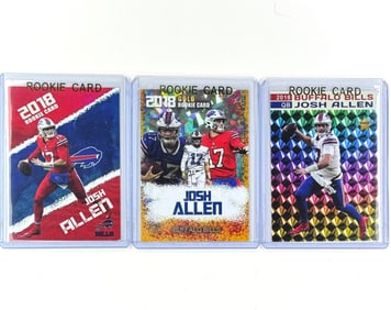 Lot of 3 Rare Custom JOSH ALLEN Rookie Football Cards