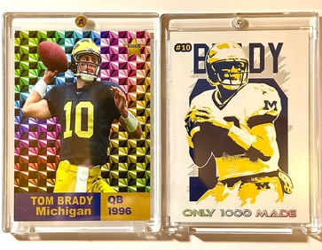 1996 TOM BRADY 1 of 1000 Made Rookie Football Card