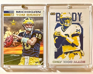 1999 TOM BRADY 1 of 1000 Made Rookie Football Card
