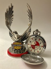 Genuine HARLEY-DAVIDSON Pocket Watch Stand & Chain