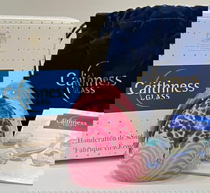 Etch Signed CAITHNESS Scotland Art Glass Paperweight