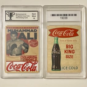 Muhammad Ali Gem 10 COCA-COLA Advertising Card