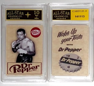 JOE LOUIS Gem 10 DR. PEPPER Advertising Card