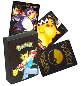 Rare Set of 54 Metallic Black POKEMON Cards