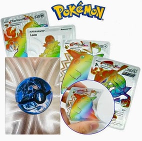 Rare Set of SILVER Plated POKEMON Cards in Original Box