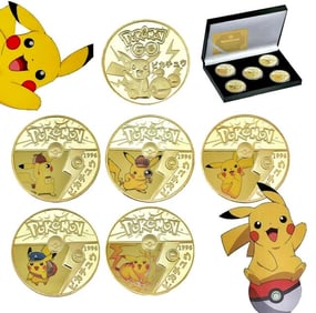 POKEMON Boxed Clad Gold Collector Coin Set with COA