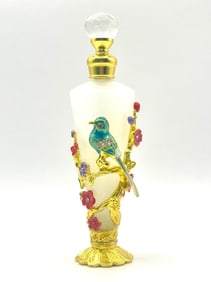 Stunning Jeweled and Enameled Perfume Bottle