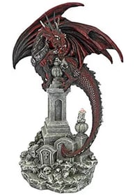Awesome Dragon of the Necropolis Gothic Cemetery Statue