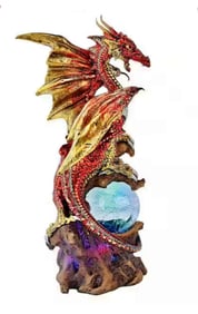 Awesome Dragon Defender of Life Source Orb Statue