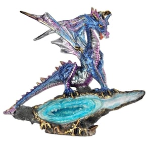 Awesome Geode Guardian Gothic Dragon Statue