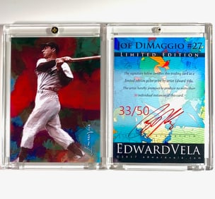 1 of 50 Artist Signed JOE DiMAGGIO Giclee Art Card