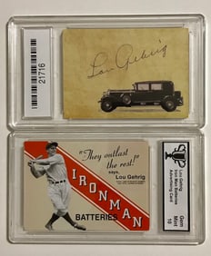 Gem Mint 10 LOU GEHRIG Advertising Baseball Card