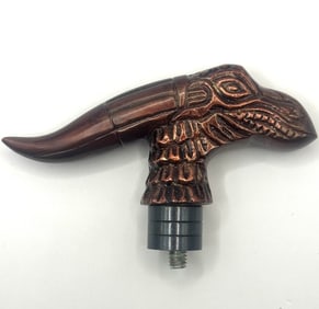 Extremely Cool Vintage Bronze/Brass Dragon Cane Handle