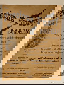Old West PRECIOUS PUSSY Whorehouse Brothel Poster