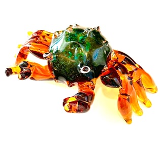 Awesome MURANO Art Glass Crab Sculpture with Great Colors