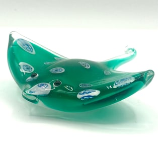 Awesome MURANO Art Glass Spotted Manta Ray
