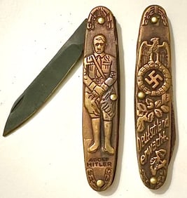 WW2 German Fuhrer Embossed Pocket Knife